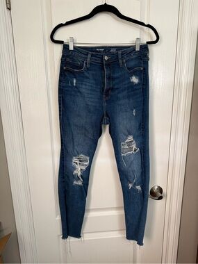 Old Navy - Extra High Rise Rockstar Super Skinny 360 degrees stretch blue Jeans